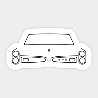 Pontiac GTO outline graphic (black) Sticker
